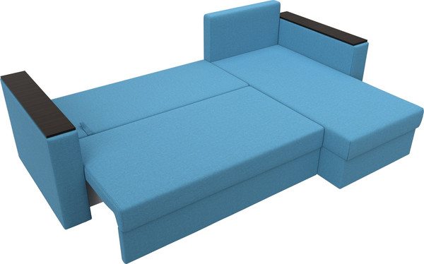 Изображение товара Диван угловой Лига Диванов Атланта без стола правый / 126168 (рогожка амур голубой)