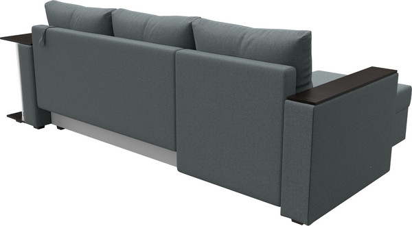 Изображение товара Диван угловой Лига Диванов Атланта со столом левый / 121164L (рогожка амур серый)