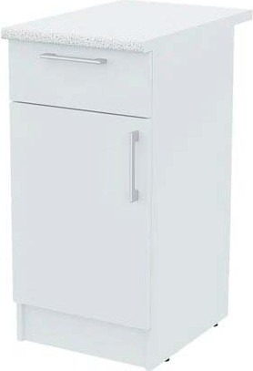 Изображение товара Шкаф-стол кухонный Горизонт Мебель Настя 400 с ящиком (белый)