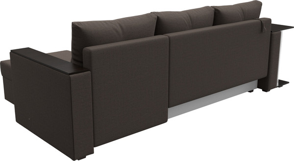 Изображение товара Диван угловой Лига Диванов Атланта со столом правый / 121163 (рогожка амур коричневый)