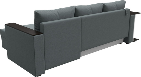 Изображение товара Диван угловой Лига Диванов Атланта со столом правый / 121164 (рогожка амур серый)