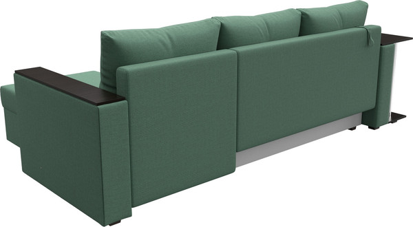 Изображение товара Диван угловой Лига Диванов Атланта со столом правый / 121166 (рогожка амур зеленый)