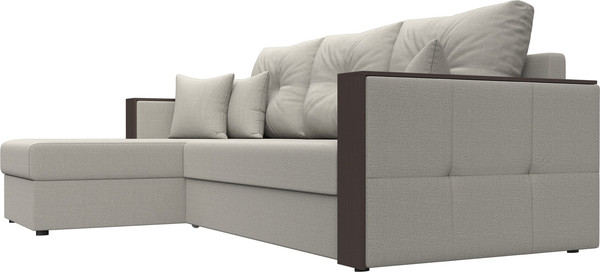 Изображение товара Диван угловой Лига Диванов Валенсия Лайт левый / 125970L (рогожка амур бежевый)