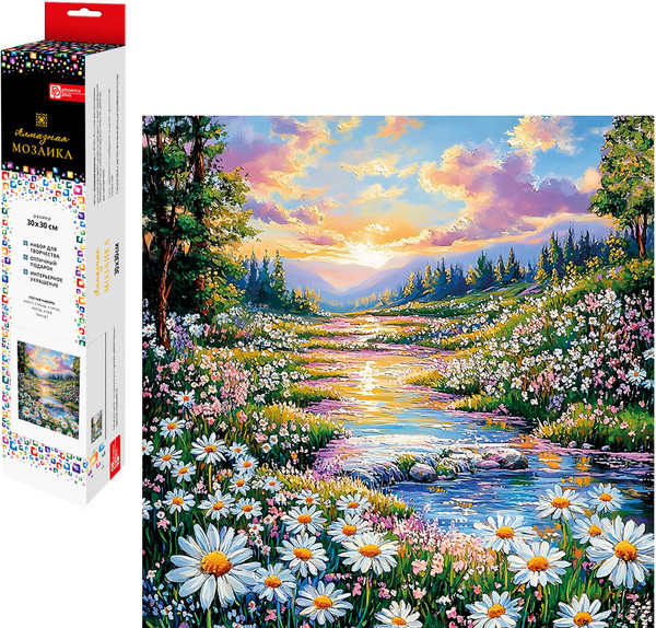 Изображение товара Набор алмазной вышивки Феникс+ Ромашки у реки / 70801