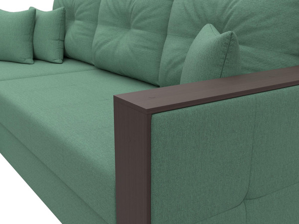 Изображение товара Диван угловой Лига Диванов Валенсия Лайт левый / 125972L (рогожка амур зеленый)