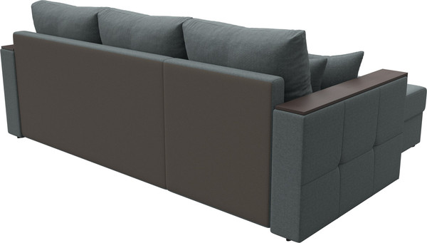 Изображение товара Диван угловой Лига Диванов Валенсия Лайт левый / 125973L (рогожка амур серый)