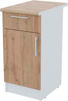 Изображение товара Шкаф-стол кухонный Горизонт Мебель Настя 400 с ящиком (дуб вотан)