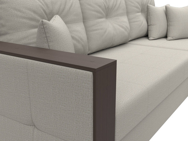 Изображение товара Диван угловой Лига Диванов Валенсия Лайт правый / 125970 (рогожка амур бежевый)