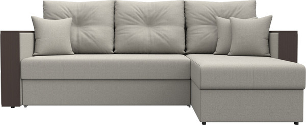 Изображение товара Диван угловой Лига Диванов Валенсия Лайт правый / 125970 (рогожка амур бежевый)