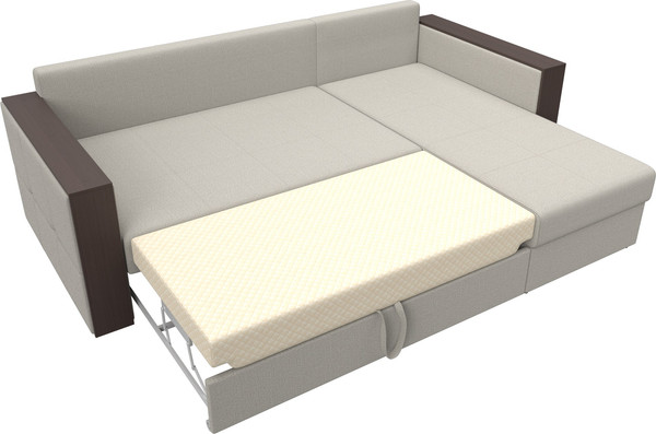 Изображение товара Диван угловой Лига Диванов Валенсия Лайт правый / 125970 (рогожка амур бежевый)