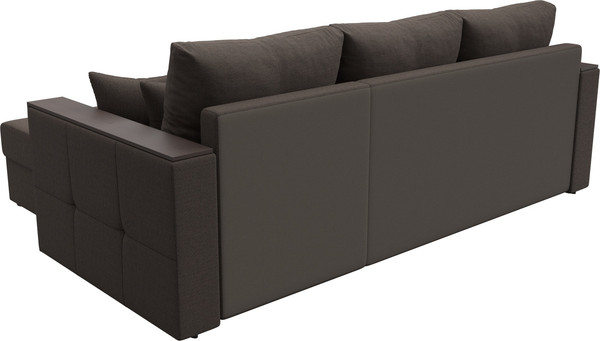 Изображение товара Диван угловой Лига Диванов Валенсия Лайт правый / 125971 (рогожка амур коричневый)