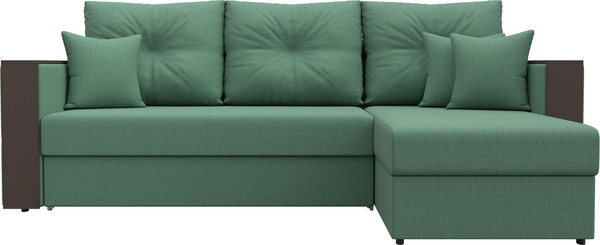 Изображение товара Диван угловой Лига Диванов Валенсия Лайт правый / 125972 (рогожка амур зеленый)