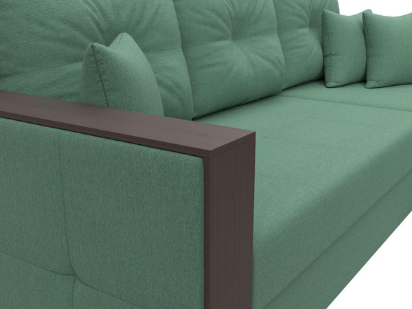 Изображение товара Диван угловой Лига Диванов Валенсия Лайт правый / 125972 (рогожка амур зеленый)