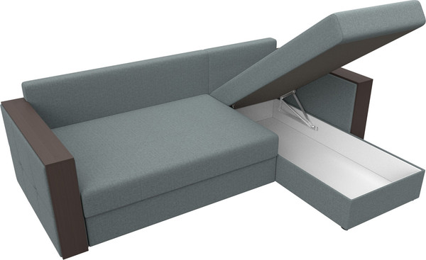 Изображение товара Диван угловой Лига Диванов Валенсия Лайт правый / 125973 (рогожка амур серый)