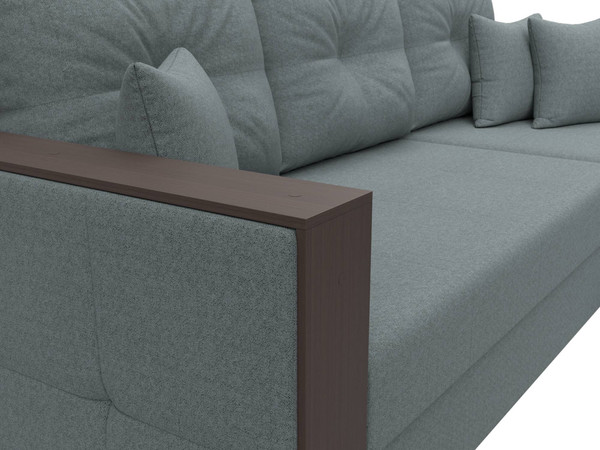 Изображение товара Диван угловой Лига Диванов Валенсия Лайт правый / 125973 (рогожка амур серый)