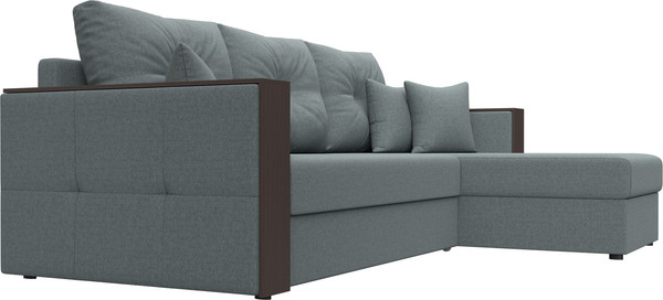 Изображение товара Диван угловой Лига Диванов Валенсия Лайт правый / 125973 (рогожка амур серый)