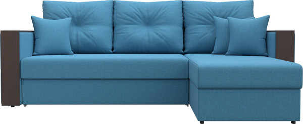 Изображение товара Диван угловой Лига Диванов Валенсия Лайт правый / 125974 (рогожка амур голубой)