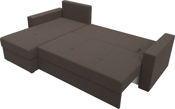 Изображение товара Диван угловой Лига Диванов Верона Лайт левый / 125976L (рогожка амур коричневый)