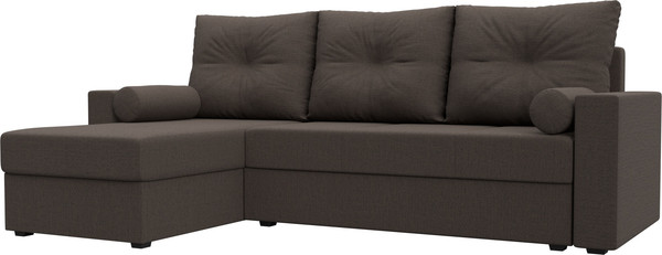 Изображение товара Диван угловой Лига Диванов Верона Лайт левый / 125976L (рогожка амур коричневый)