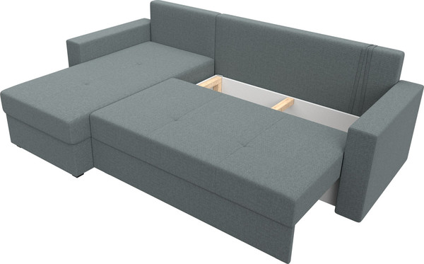 Изображение товара Диван угловой Лига Диванов Верона Лайт левый / 125978L (рогожка амур серый)