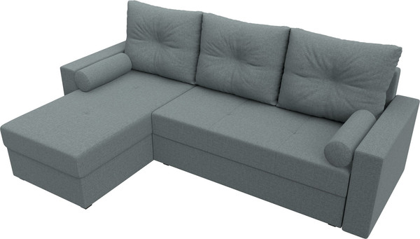 Изображение товара Диван угловой Лига Диванов Верона Лайт левый / 125978L (рогожка амур серый)