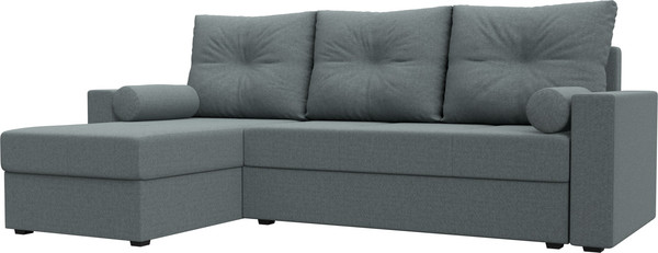 Изображение товара Диван угловой Лига Диванов Верона Лайт левый / 125978L (рогожка амур серый)