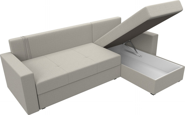 Изображение товара Диван угловой Лига Диванов Верона Лайт правый / 125975 (рогожка амур бежевый)