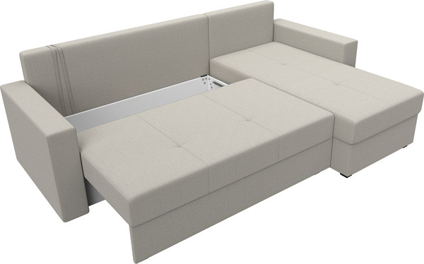 Изображение товара Диван угловой Лига Диванов Верона Лайт правый / 125975 (рогожка амур бежевый)