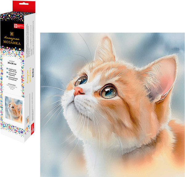 Изображение товара Набор алмазной вышивки Феникс+ Рыжий котенок / 70804