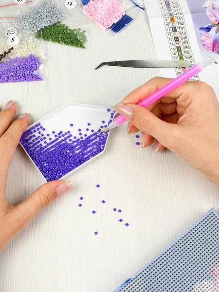 Изображение товара Набор алмазной вышивки Феникс+ Корги с ромашками / 70806