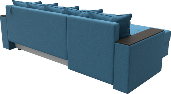 Изображение товара Диван угловой Лига Диванов Дубай Лайт левый / 121641L (рогожка амур голубой)