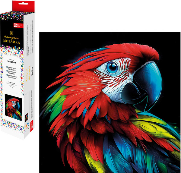 Изображение товара Набор алмазной вышивки Феникс+ Яркий попугай / 70807