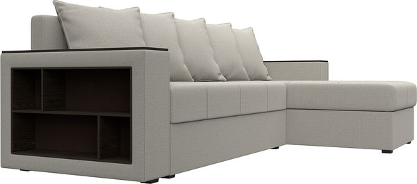 Изображение товара Диван угловой Лига Диванов Дубай Лайт правый / 121638 (рогожка амур бежевый)