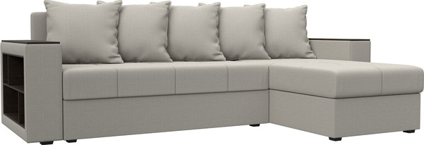 Изображение товара Диван угловой Лига Диванов Дубай Лайт правый / 121638 (рогожка амур бежевый)