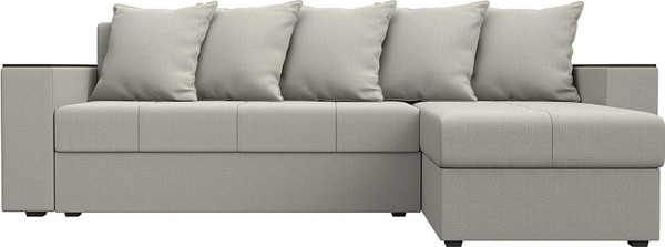 Изображение товара Диван угловой Лига Диванов Дубай Лайт правый / 121638 (рогожка амур бежевый)