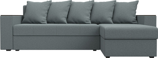 Изображение товара Диван угловой Лига Диванов Дубай Лайт правый / 121640 (рогожка амур серый)