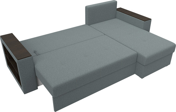 Изображение товара Диван угловой Лига Диванов Дубай Лайт правый / 121640 (рогожка амур серый)