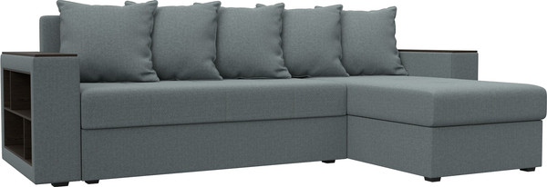 Изображение товара Диван угловой Лига Диванов Дубай Лайт правый / 121640 (рогожка амур серый)