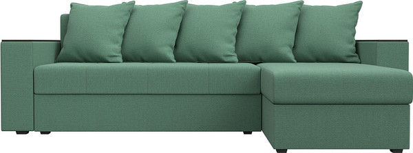 Изображение товара Диван угловой Лига Диванов Дубай Лайт правый / 121642 (рогожка амур зеленый)