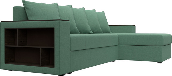 Изображение товара Диван угловой Лига Диванов Дубай Лайт правый / 121642 (рогожка амур зеленый)