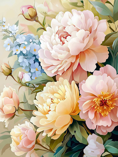 Изображение товара Набор алмазной вышивки Феникс+ Винтажные розы / 70811