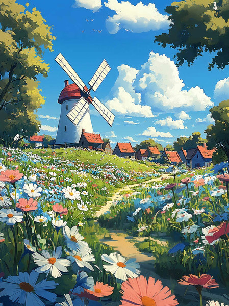 Изображение товара Набор алмазной вышивки Феникс+ Мельница / 70813