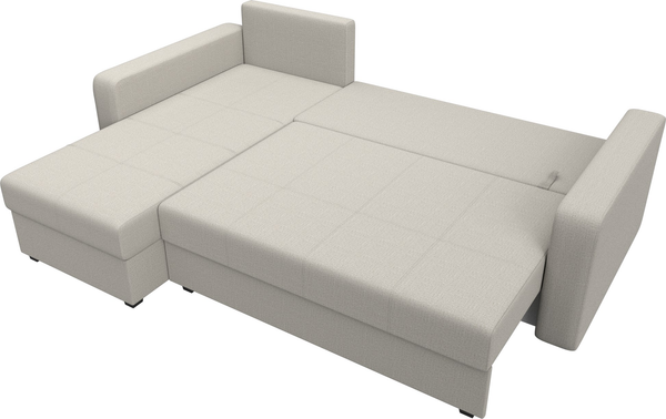 Изображение товара Диван угловой Лига Диванов Ливерпуль Лайт левый / 125985L (рогожка амур бежевый)