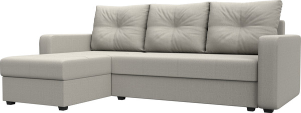 Изображение товара Диван угловой Лига Диванов Ливерпуль Лайт левый / 125985L (рогожка амур бежевый)