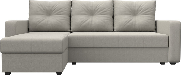 Изображение товара Диван угловой Лига Диванов Ливерпуль Лайт левый / 125985L (рогожка амур бежевый)