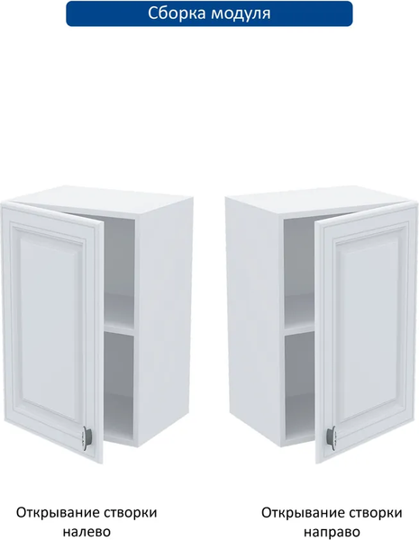 Изображение товара Шкаф навесной для кухни Горизонт Мебель Настя 400 (белый софт)