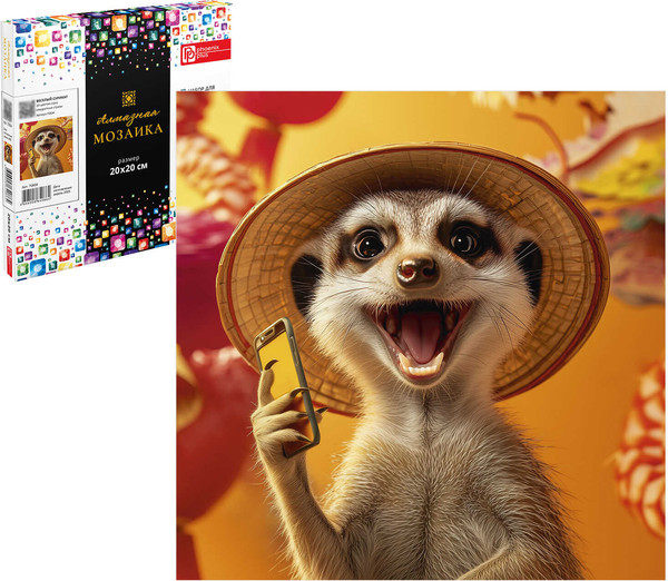 Изображение товара Набор алмазной вышивки Феникс+ Веселый сурикат / 70834