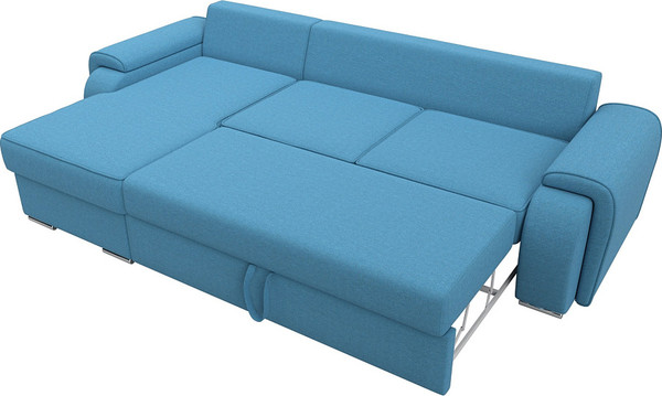 Изображение товара Диван угловой Лига Диванов Лига-025 левый / 123476L (рогожка амур голубой)