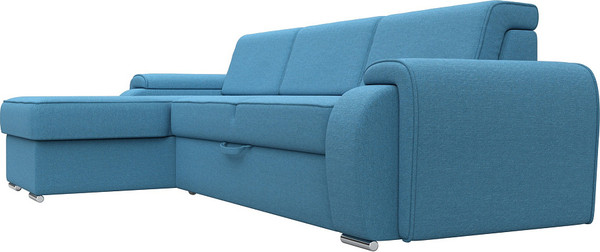 Изображение товара Диван угловой Лига Диванов Лига-025 левый / 123476L (рогожка амур голубой)