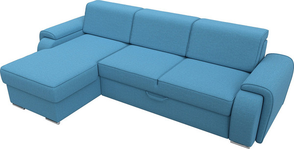 Изображение товара Диван угловой Лига Диванов Лига-025 левый / 123476L (рогожка амур голубой)
